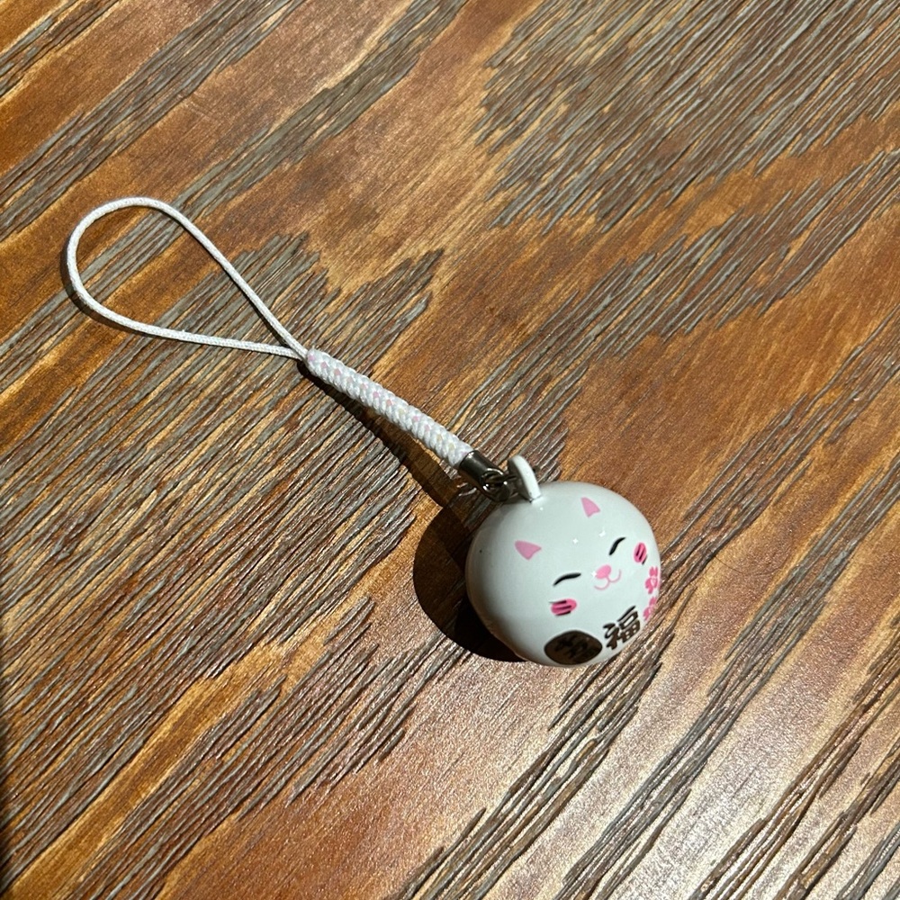 Neko cat bell phone charm
